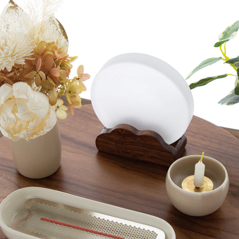 【お位牌】ルオントシリーズ かわいい アクリル丸位牌 B014 彫代込