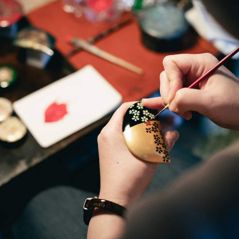 【ミニ骨壷】はな蒔絵 K006