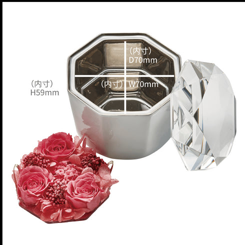 【ミニ骨壷】フラワー骨壷 Jewel(ジュエル) NK007