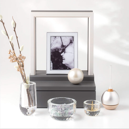 【三具足】しずく カットクリスタル クリアー SB03