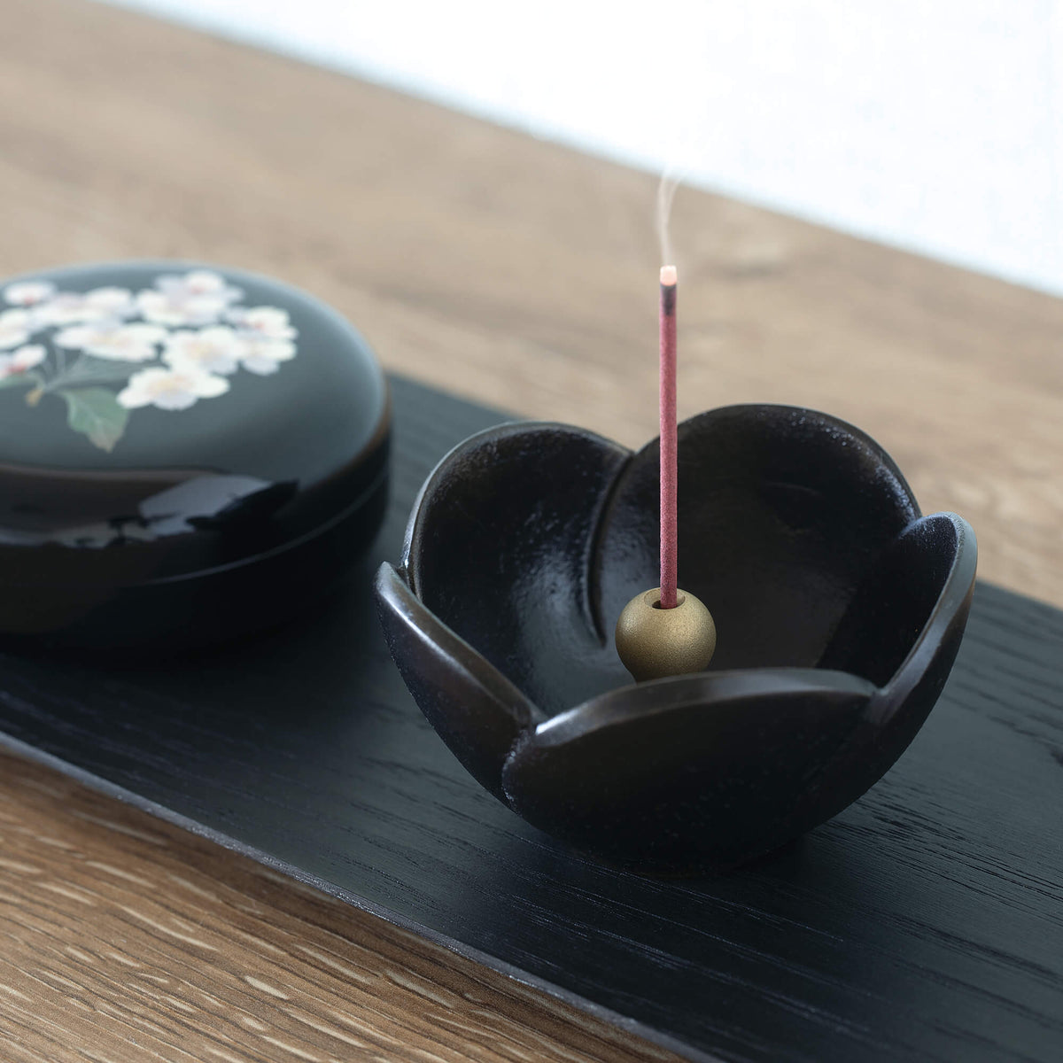 小物１ 香炉？ 香炉/香器『高岡銅器【花鳥六面間取香炉】銅製/能作吉秀作』竹中銅器