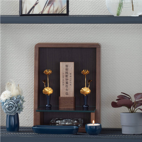 【お花】アルミ豆常花 金色 左右2本セット SB30