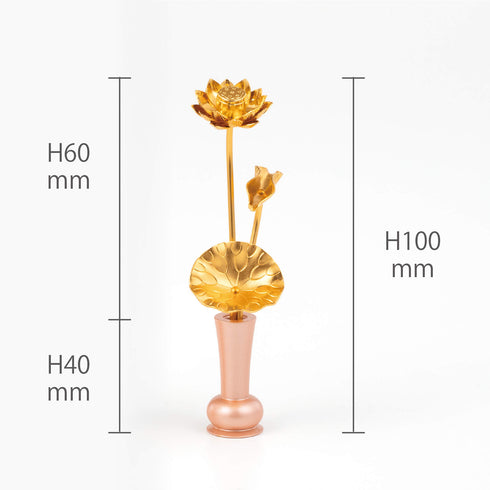 【お花】アルミ豆常花 金色 左右2本セット SB30