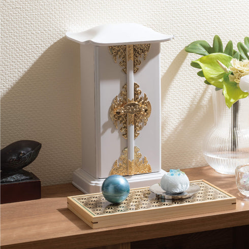 【お供え皿】 ひのき 麻の葉&ガラス SB33