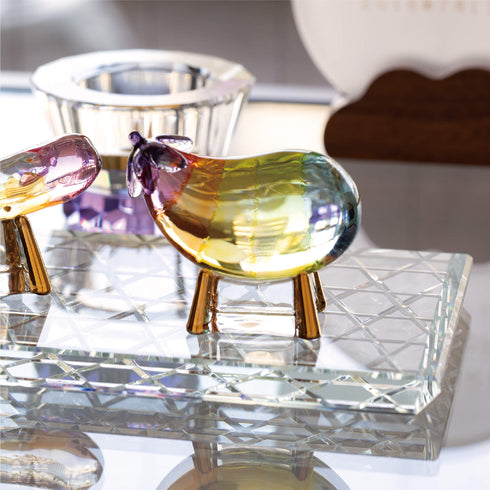 【お供え皿】クリスタル切子プレート SB34