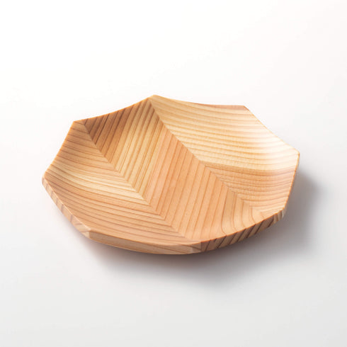 【お供え皿】杉・矢羽材八角皿 SB35