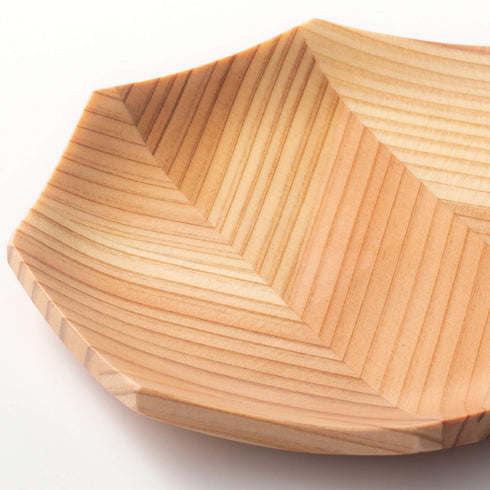 【お供え皿】杉・矢羽材八角皿 SB35