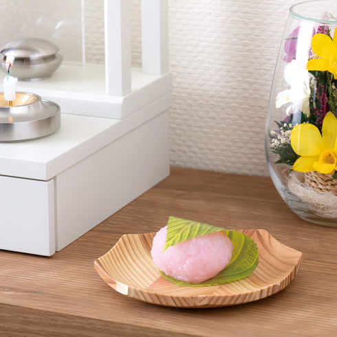 【お供え皿】杉・矢羽材八角皿 SB35