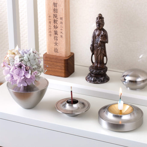 【三具足】灯花 ステンレス SB45