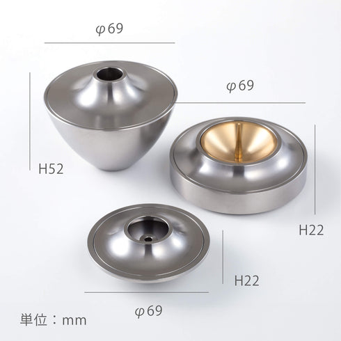 【三具足】灯花 ステンレス SB45