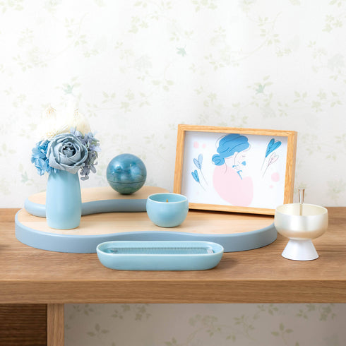 【手元供養 セット】爽やかブルーセット りん付 SET005