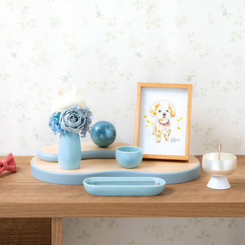 【手元供養 セット】爽やかブルーセット りん付 SET005