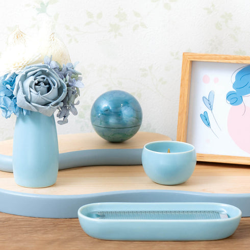 【手元供養 セット】爽やかブルーセット りん付 SET005