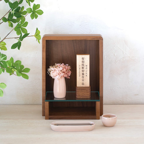 【手元供養セット】かざりみ ウォールナットセット SET020