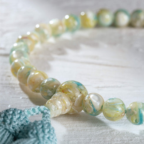 【念珠】ミックスシェル片手 共仕立 本絹頭房 SN006