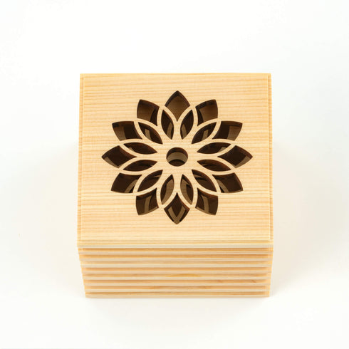 【ミニ骨壷・その他】こゆりシリーズ ライン透かし箱 T001