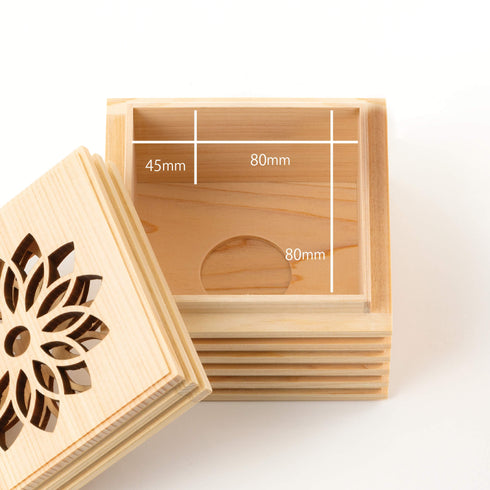 【ミニ骨壷・その他】こゆりシリーズ ライン透かし箱 T001