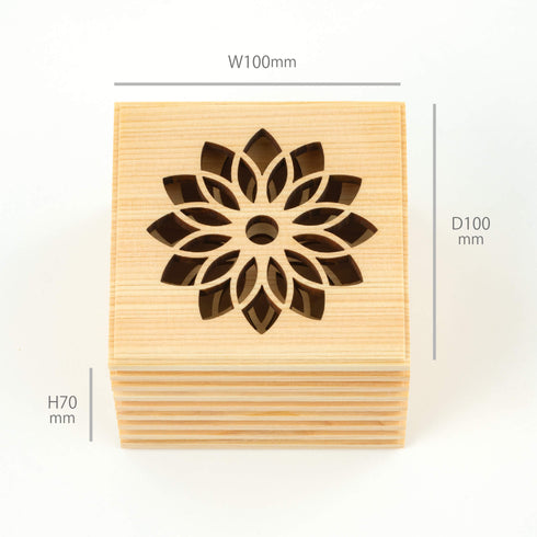 【ミニ骨壷・その他】こゆりシリーズ ライン透かし箱 T001