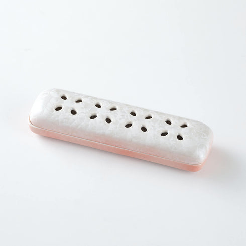 【香炉】花結晶 寝かせる線香皿 清水焼 中 SB68