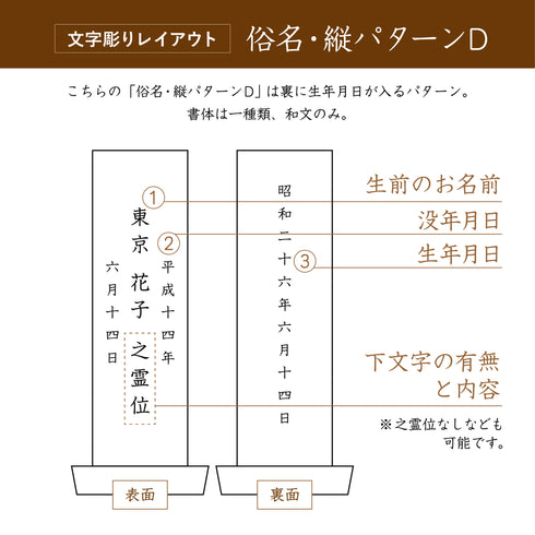【お位牌】とおん B015 彫代込