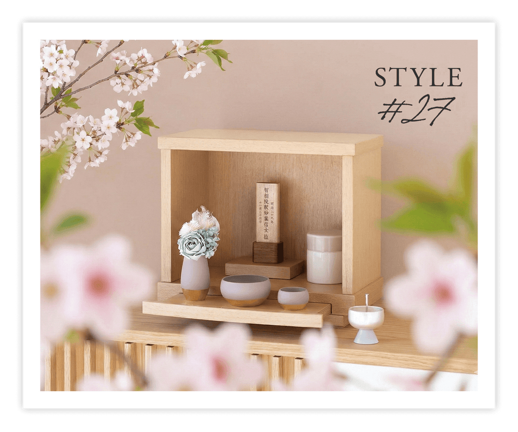 やわらかな色を重ねる<br>春のミニ仏壇コーデ