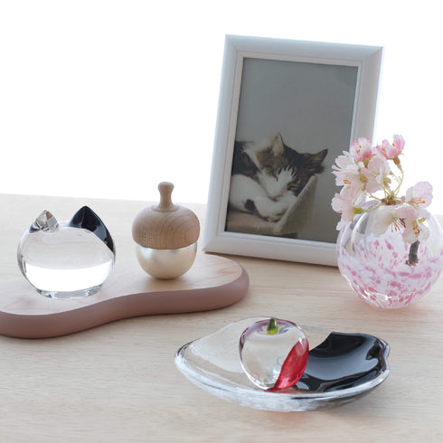 【お供え皿】猫　小皿　SB100｜初盆・新盆・お盆飾り・お盆準備