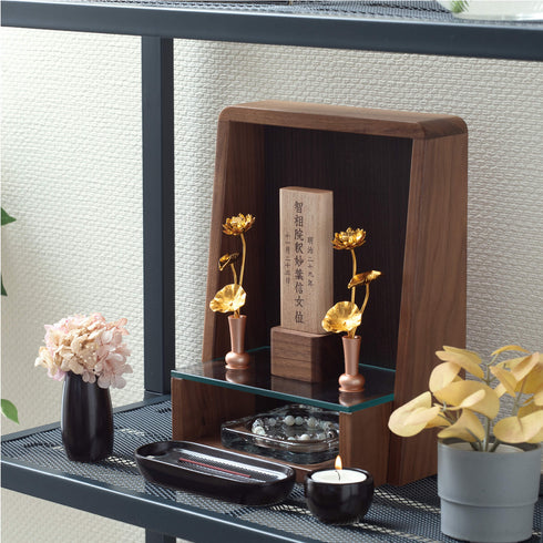 【お花】アルミ豆常花　金色　左右2本セット　SB30