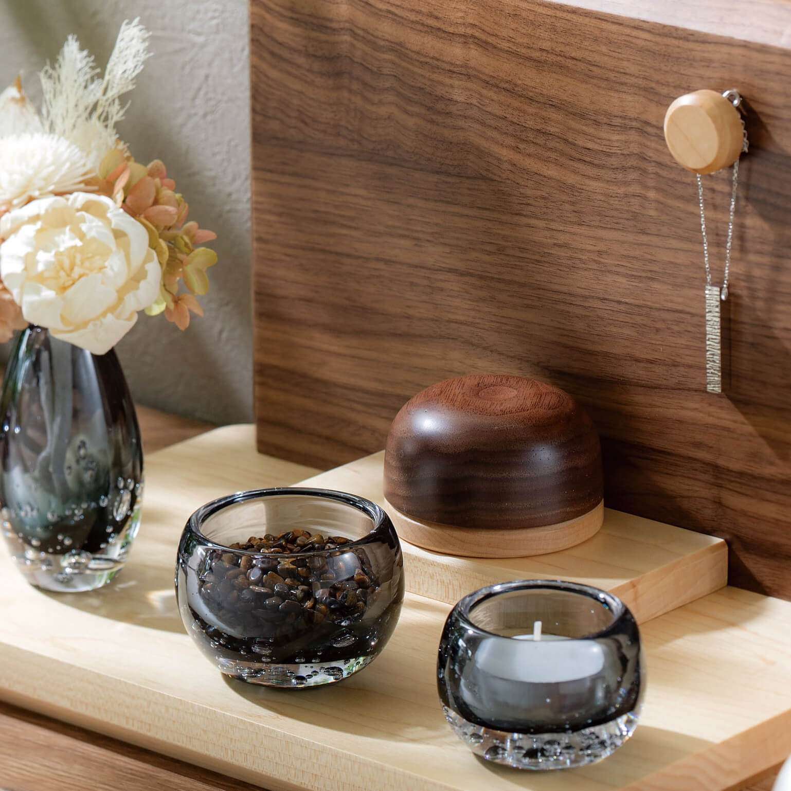 手元供養 セット】ルオント ウォールナット りん付 SET003 – 祈り百貨店