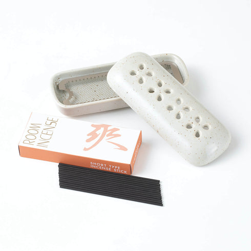 【お道具／香炉】有田焼　寝かせる線香皿　お線香セット  SB70