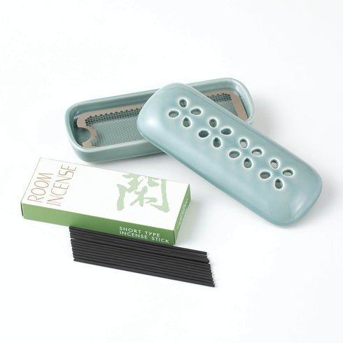 【お道具／香炉】有田焼　寝かせる線香皿　お線香セット  SB70